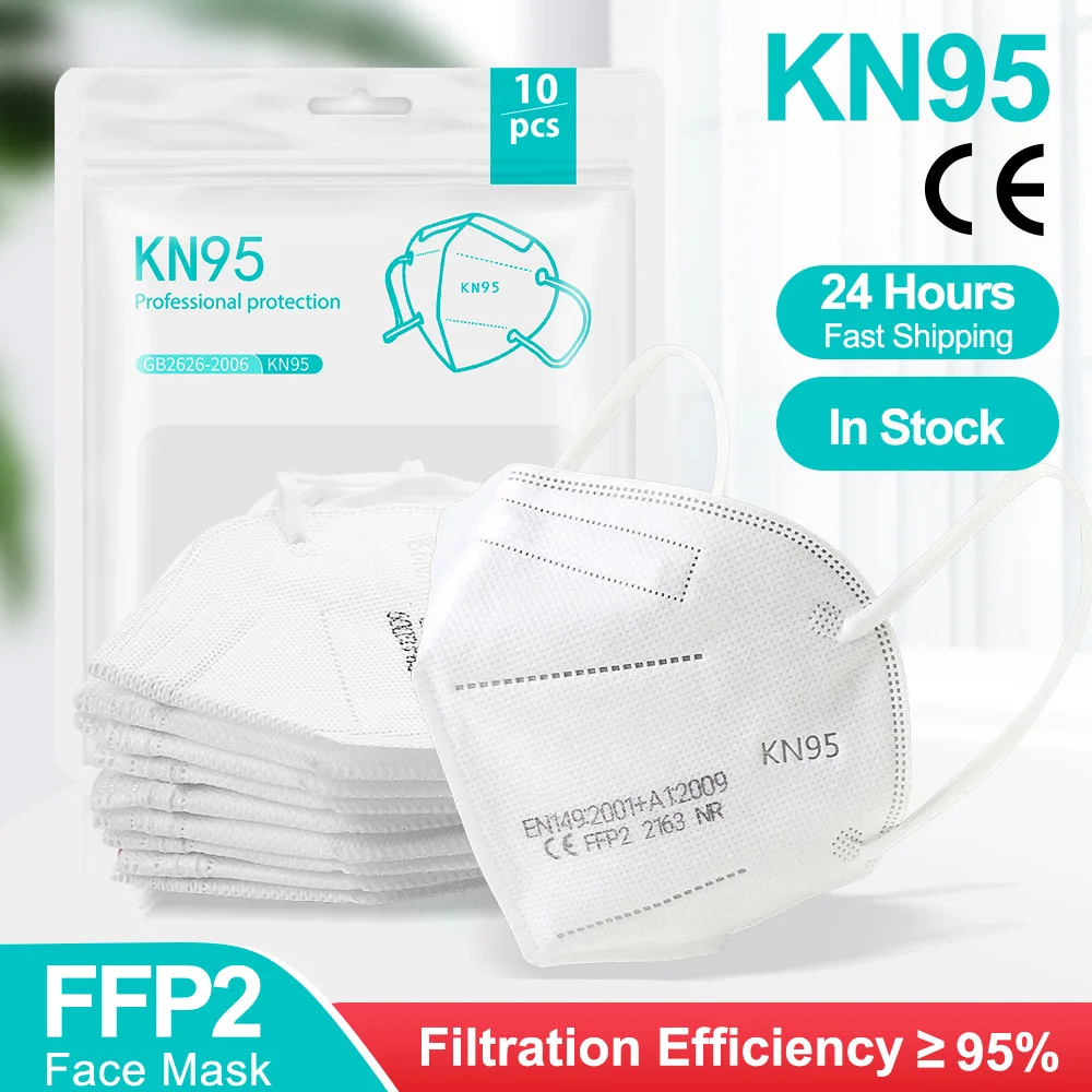 KN95 Face Masks 5-Layer Proctective ffp2mask Breathable Safe Dust Mouth Mask Filter Mascarillas ffp2reutilizable certificadas |