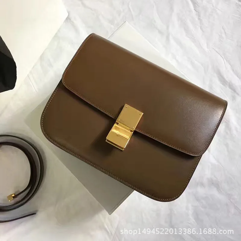 Caixa de Aleta Bolsa com Bloqueio Bolsas para as Mulheres Design de Luxo Clássico Couro Genuíno Tofu Casual Ombro Crossbody 2020 Bolsas Ajustáveis