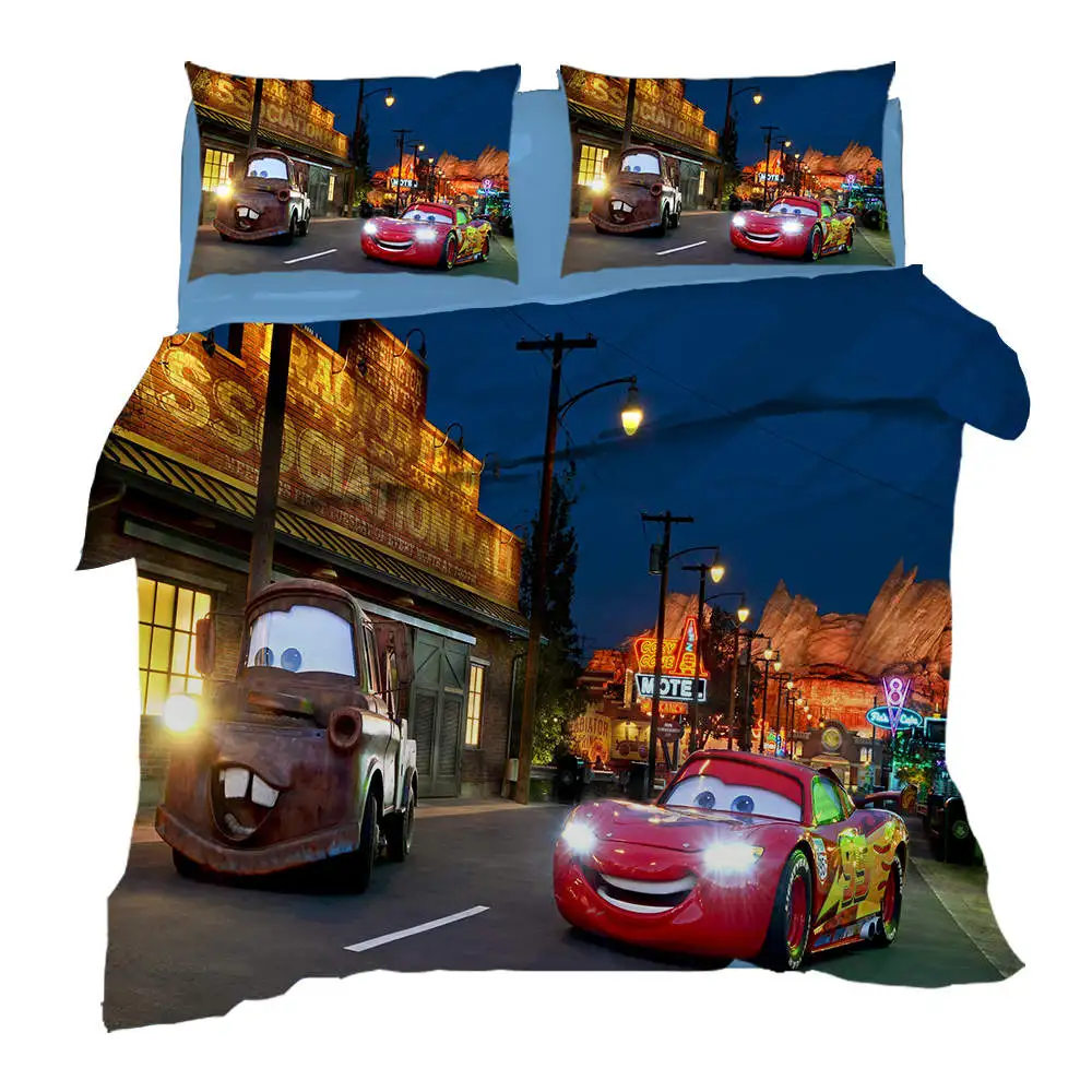 Комплект постельного белья Disney постельное белье с двойной молнией Mc Queen Cars для