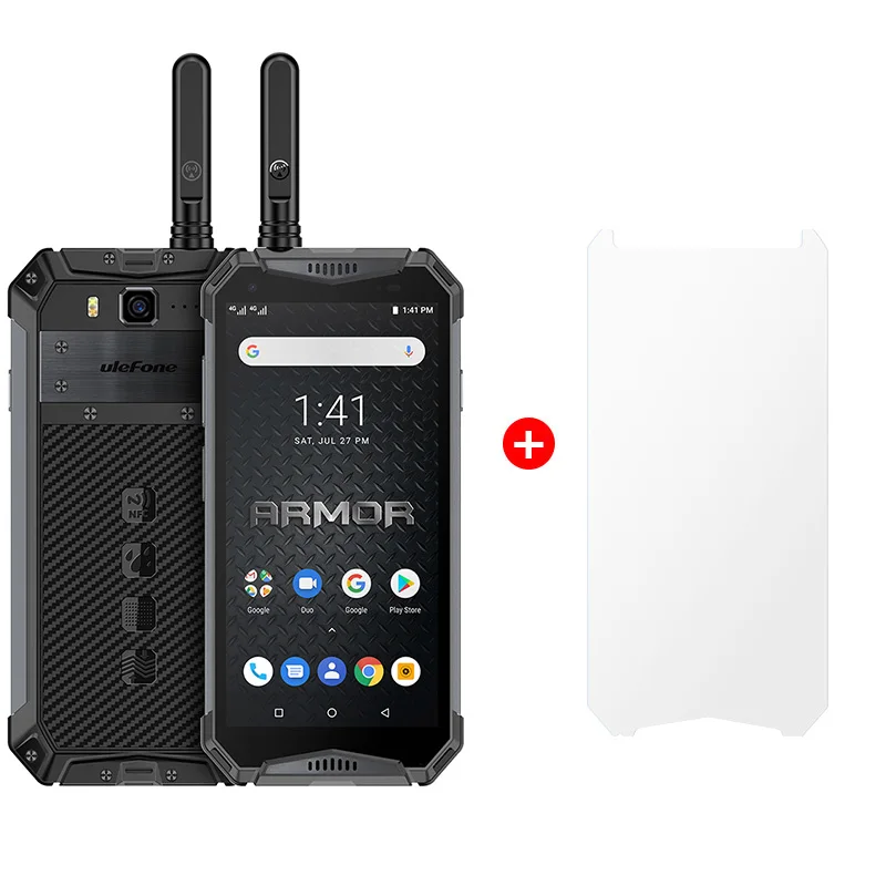 Черный Ulefone Armor 3WT IP68 прочный смартфон Android 9,0 5," Helio P70 6G+ 64G 10300mAh 21MP NFC мобильный телефон Android 9,0 сотовый телефон - Цвет: Черный