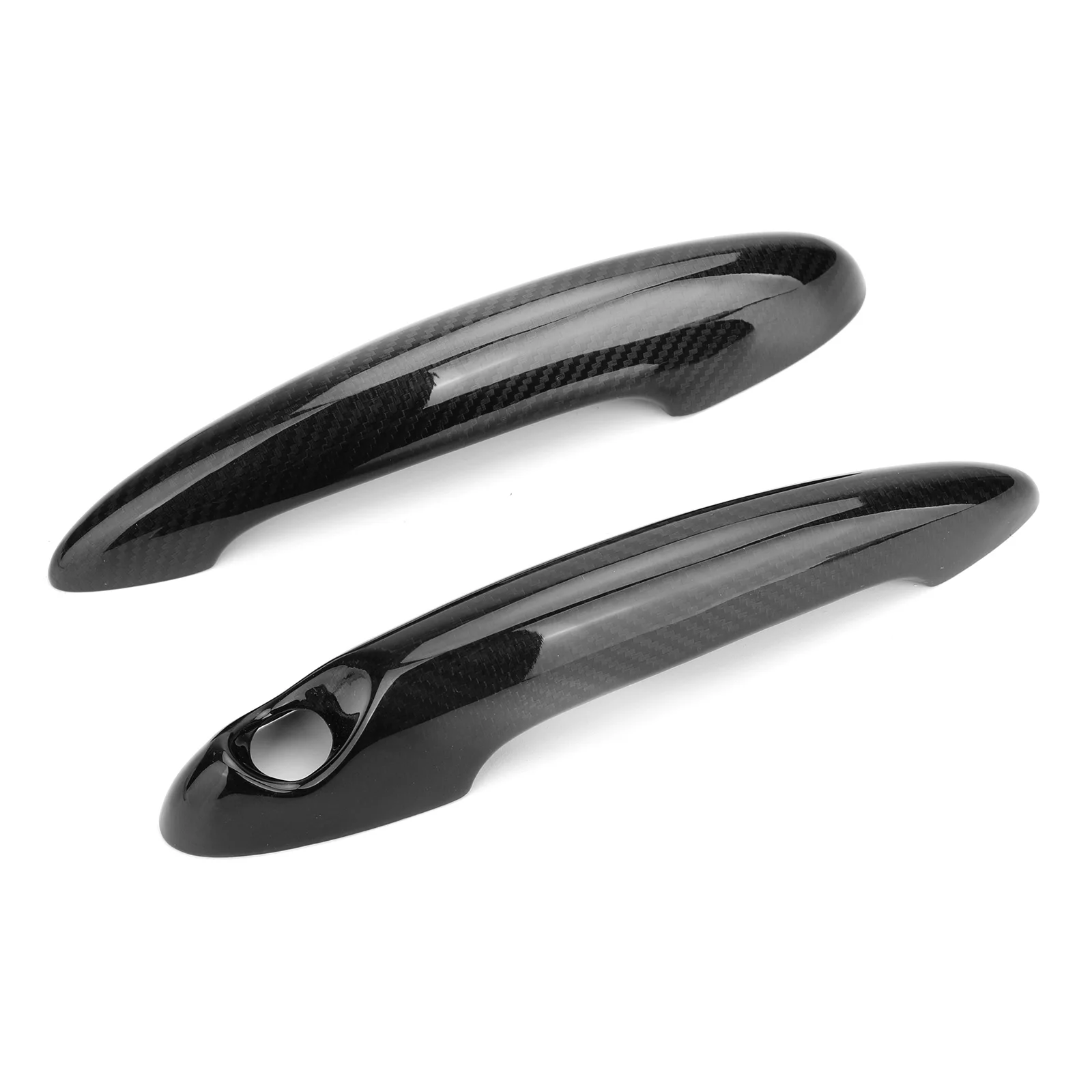 Areypurshp карбоновые дверные ручки крышки для Mini Cooper R50 R52 R53 R55 R56 R59 2 двери карбоновые дверные ручки крышки автомобильные запчасти - Цвет: -Carbon