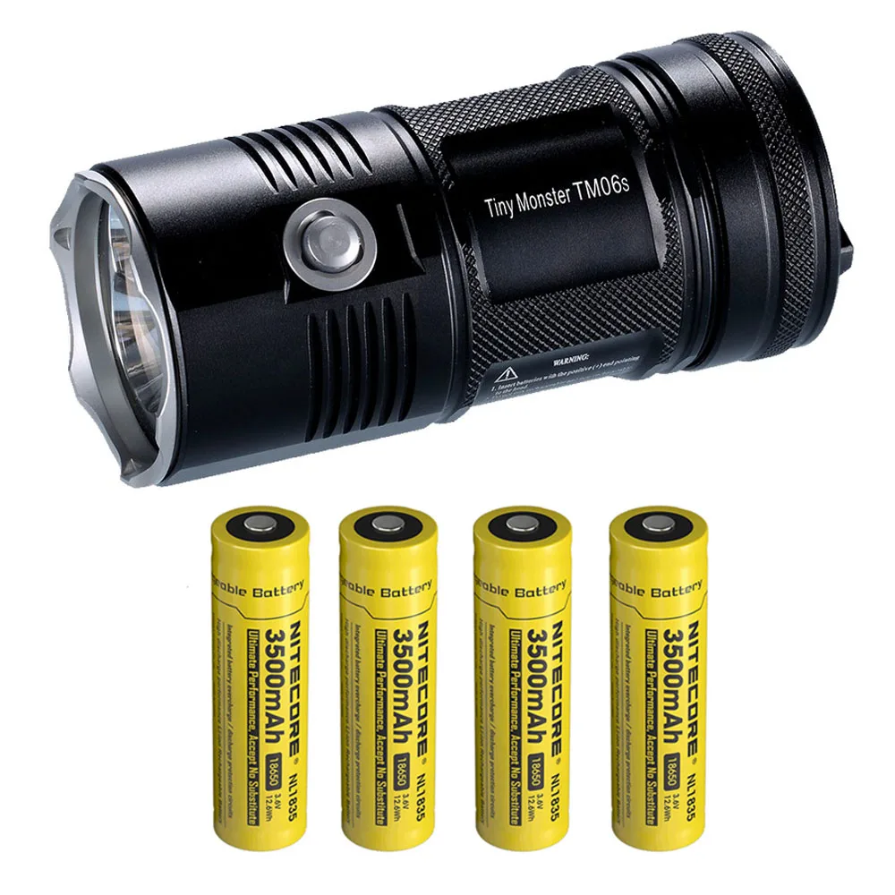 NITECORE TM06S портативный фонарик 4 × CREE XM-L2 U3 светодиоды Макс 4000 складной фонарик луч бросок 359 м уличный фонарик для поиска спасательных - Испускаемый цвет: TM06S 3500mAh