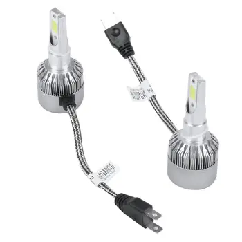 

2pcs Car headlight LED C6 COB auto front fog light bulb 7200LM 9V-36V H7