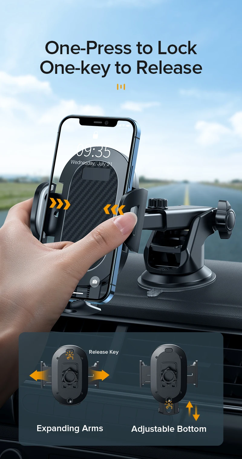 Car Phone Holder 360° Windshield Mobile Cell Support Smartphone Universal Mount Stand For iPhone 12 11 7 8 Samsung Huawei