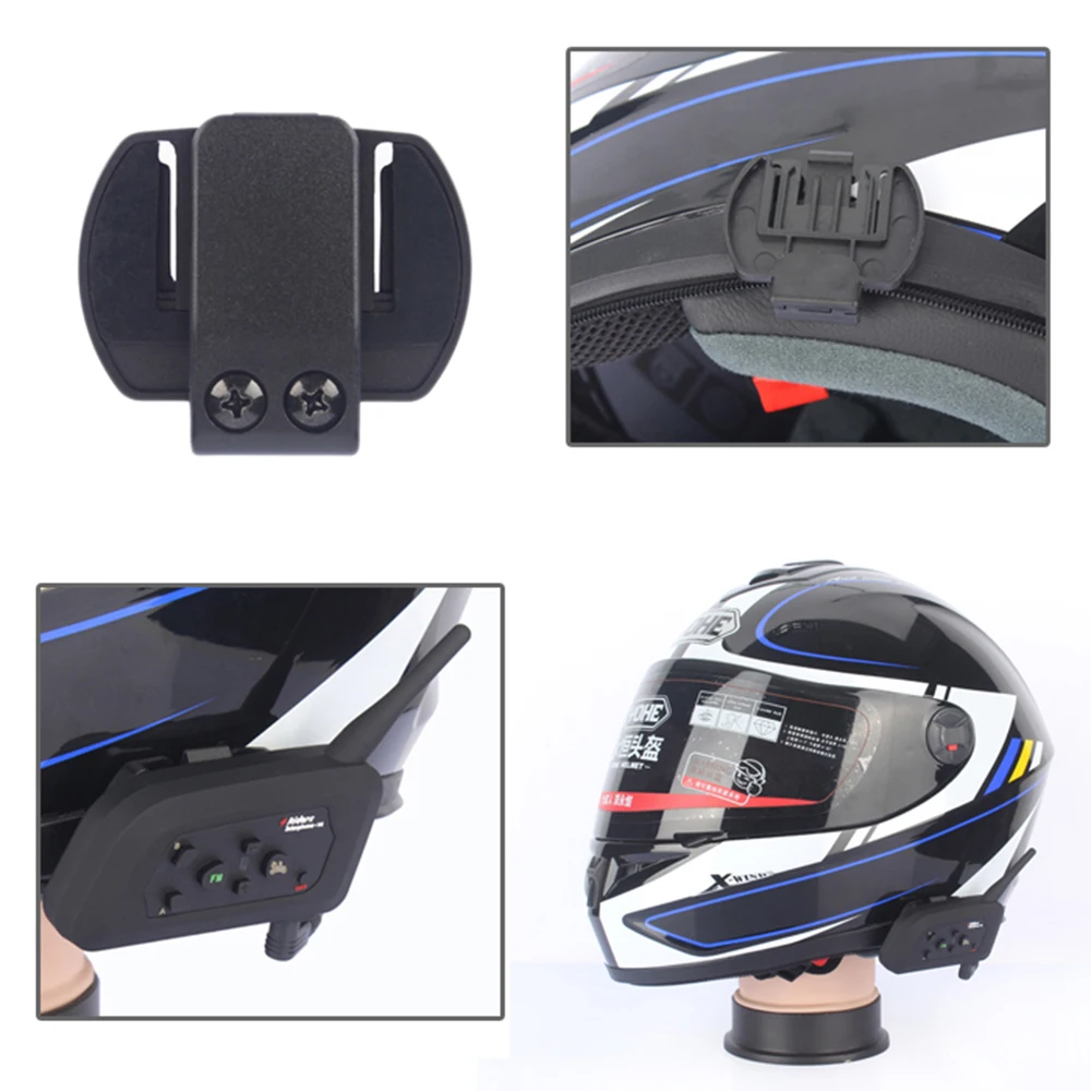 1 шт. Fodsports V4 мотоциклетный шлем bluetooth Интерком 4 гонщика говорить в то же время мотоциклетный шлем гарнитуры FM радио