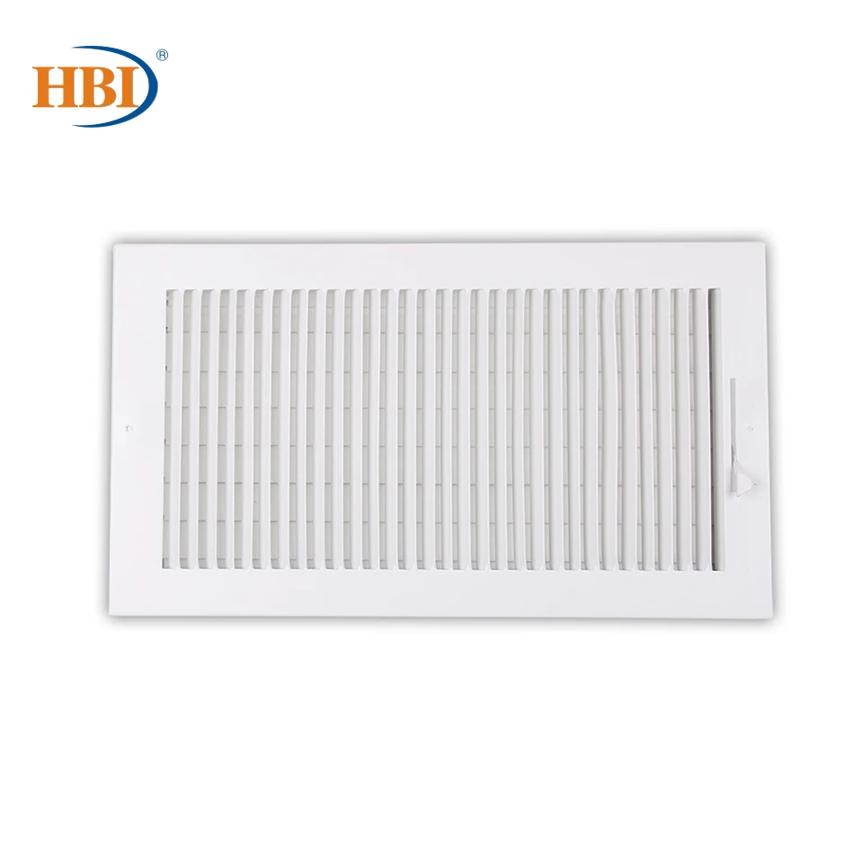 

HBI 1-Way W16"*H8" Straight-Blade Ventilation Grille Air Outlet Valve Air Supply Register Air Vent Cover Steel Ceiling/Sidewall