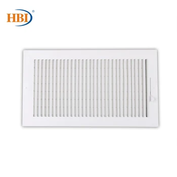 

HBI 1-Way W16"*H8" Straight-Blade Ventilation Grille Air Outlet Valve Air Supply Register Air Vent Cover Steel Ceiling/Sidewall