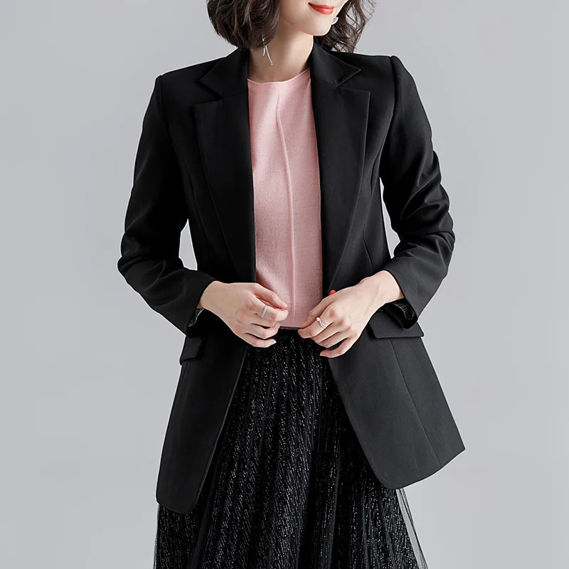 

Small Suit Coat Women's 2019 Solid Color Long Sleeve Slim Fit Suit Tops Suit Jacket Women's
