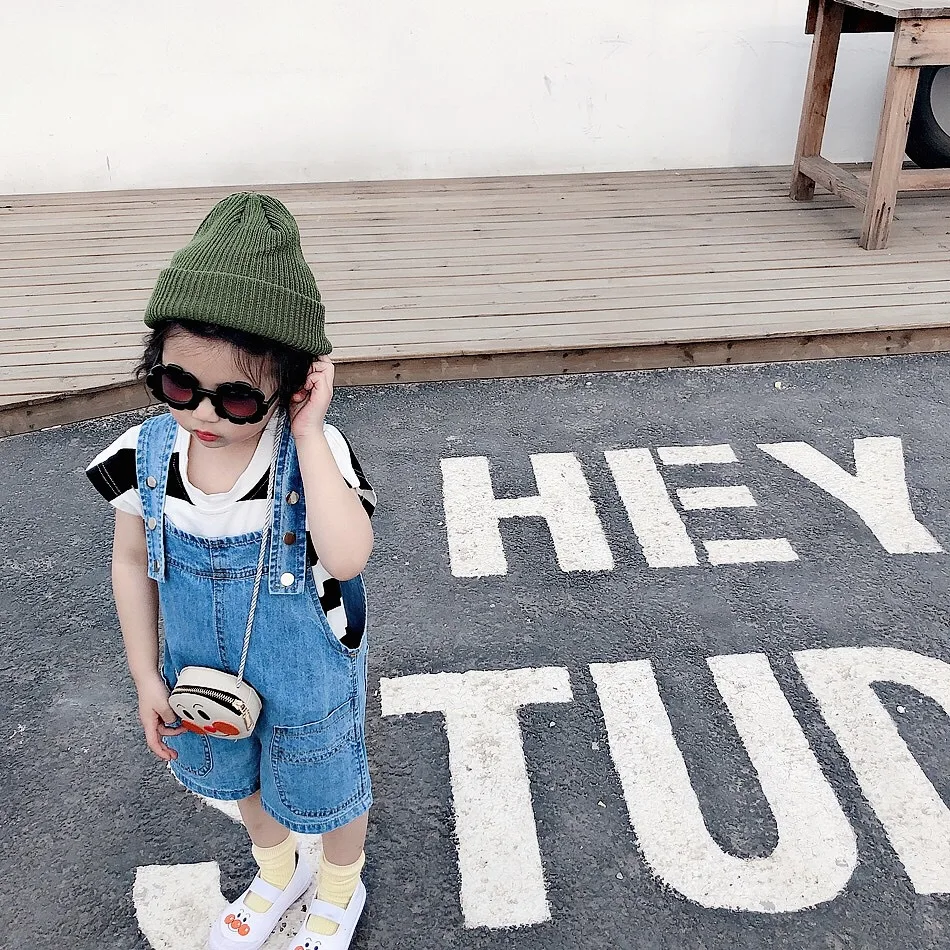 Ю. Детские летние ковбойские подтяжки в Корейском стиле для мальчиков и девочек Детские хлопковые ковбойские подтяжки, свободные шорты