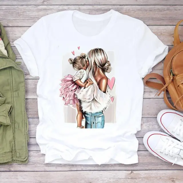 Women Cartoon Super Mom Life Momlife Mama Mother Summer Print Lady T-shirts Top T Shirt Ladies Womens Graphic Female Tee T-Shirt CZ23202