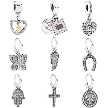 

Charm bracelet 1:1 with bracelets women DIY butterfly cross palm horseshoe charm pendant jewelry gifts