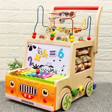 От производителя прямые продажи детских ходунков детские многофункциональные деревянные головоломки вокруг бисера игрушки