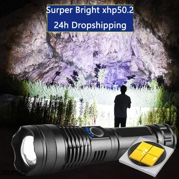 

Drop Shipping Xhp50.2 LED flashlight powerful rechargeable usb torch xhp50 tactical lantern 18650 26650 battery hunting Camping