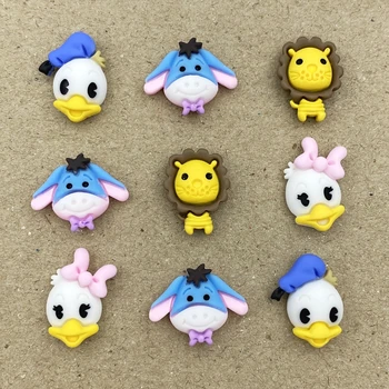 

10PCS Mixed Resin Cute mini animals flat back Cabochon Miniature pattern ornament craft DIY scrapbook C40