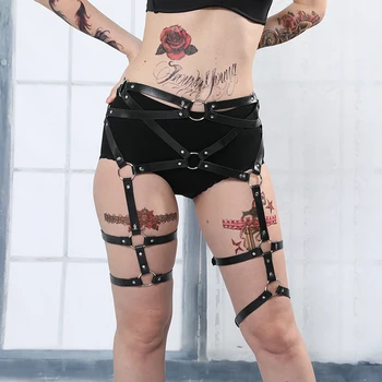 

Bondage Set Bdsm Women Sexy Goth Pastel Lingerie Teddies Bodysuits Body Cage Harness Leather Adjustable Rave Outfit Femdom Porno