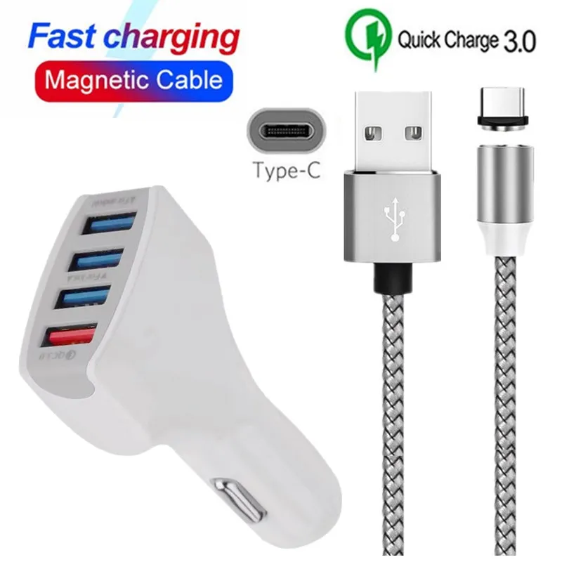 7A Quick Charge 3 0 4 USB Автомобильное зарядное устройство для iPhone samsung A50 A70 S8 S9 S10 NOTE 8 9 10 PLUS