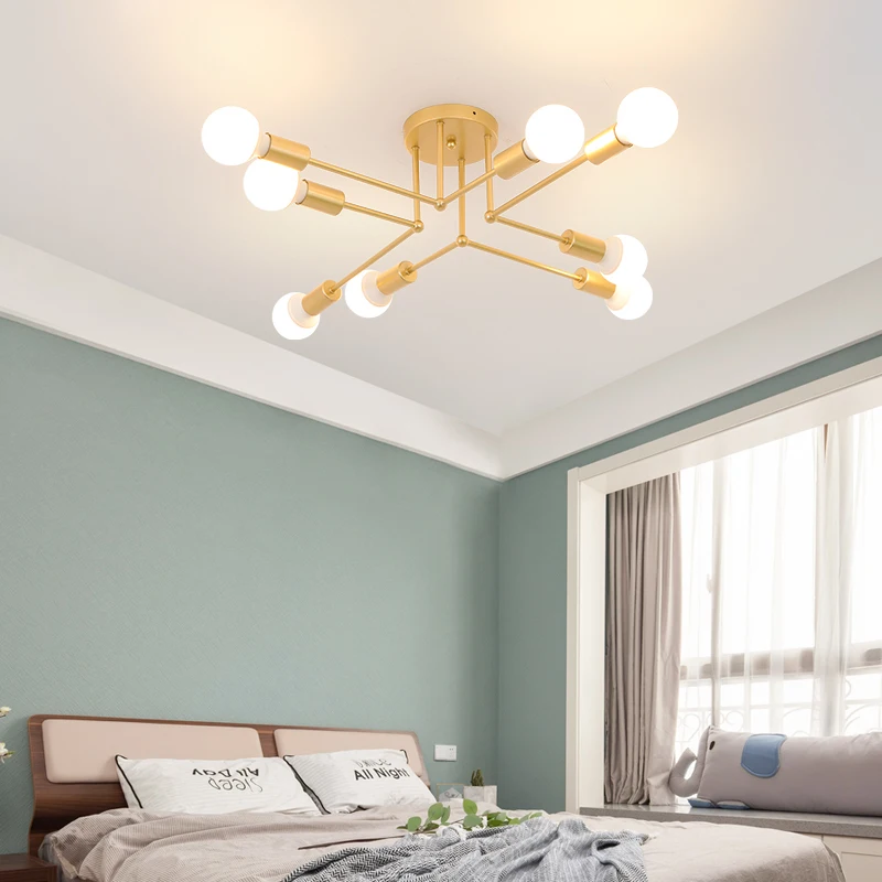 

Designer s Simple Line Ceiling Lights Nordic Postmodern Iron Art Ceiling Lights Living Room Art Ceiling Lights