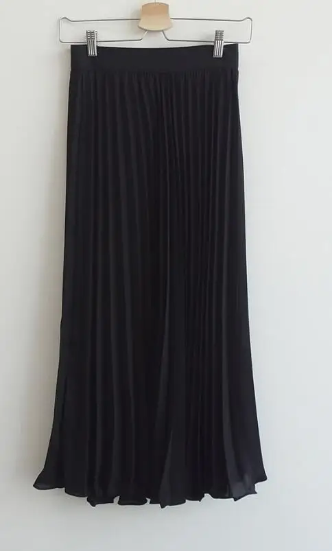 High Waist Skirts Hot Sales Women Temperament Lady Korea Japan Design Style Date Work All-Match Pleated Skirt Black 1076