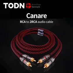 canare 1 pair RCA audio cable 2 RCA to 2 RCA Interconnect Cable HIFI Stereo 4N OFC Male to Male For Amplifier DAC TV