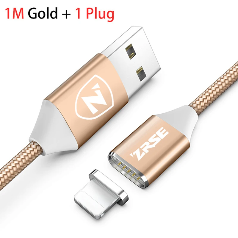 Gold for Apple ZRSE Магнитный кабель для iPhone USB Магнитный кабель для зарядки данных Магнитный кабель для зарядки для iPhone 5S 6 6s 7 8 Plus 11 X XS XR - Цвет: Gold for Apple
