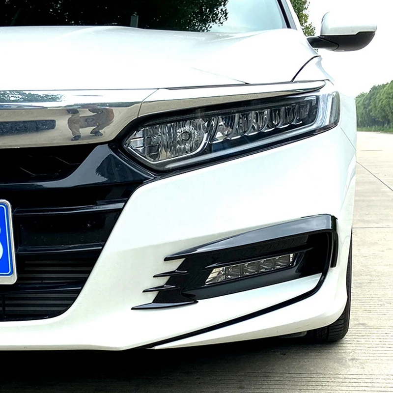 Для Honda Accord 10Th 2018 2020 глянцевый черный передний бампер Спойлеры Автомобильные