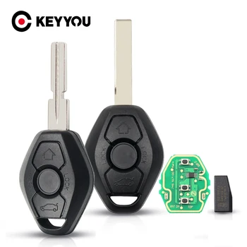 

KEYYOU 315/433Mhz Car Key Case ID44 Chip For BMW EWS X3 X5 Z3 Z4 1/3/5/7 1 3 5 7 X3 X5 Z3 Series EWS System 3 Buttons