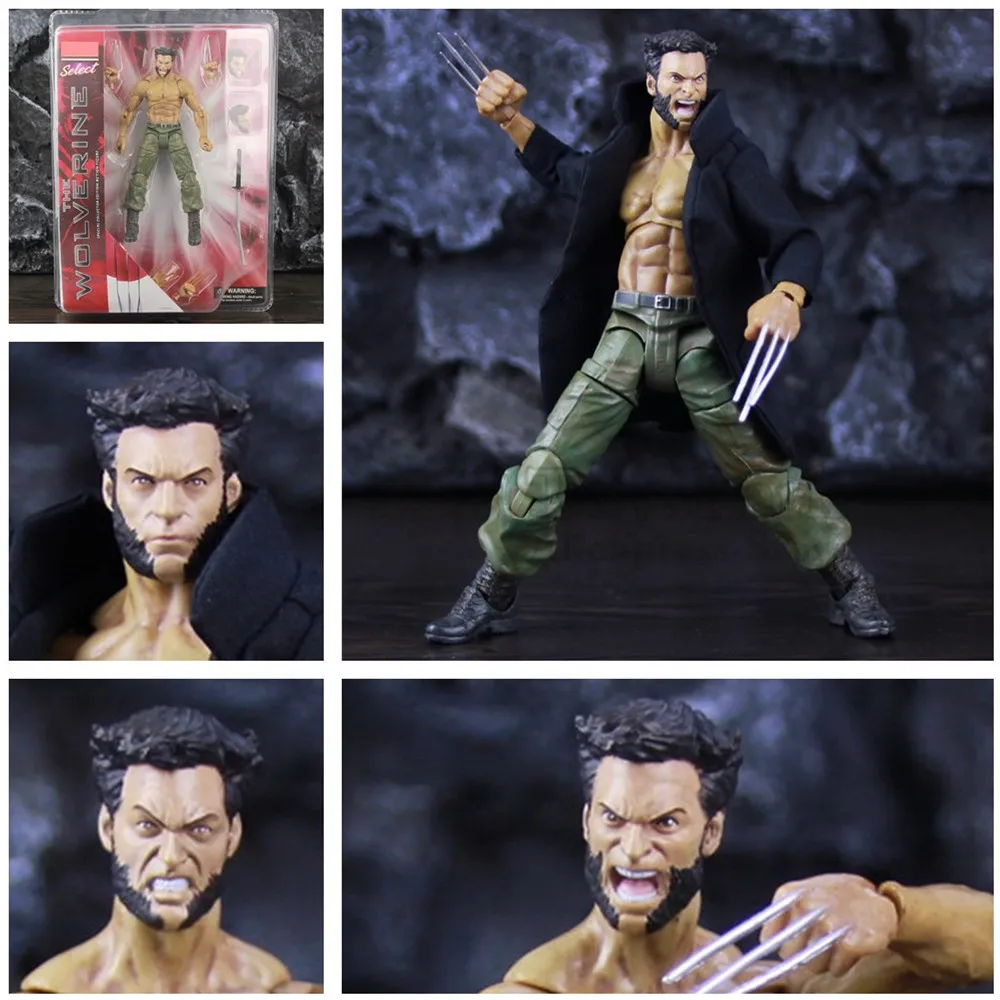 PROD 1005002311896400 Marvel X-MEN Wolverine Logan 8" Movie Action
Figure Angry Face 3 Heads Claws Hugh Michael Jackman Film X MEN Legends
Toys Doll