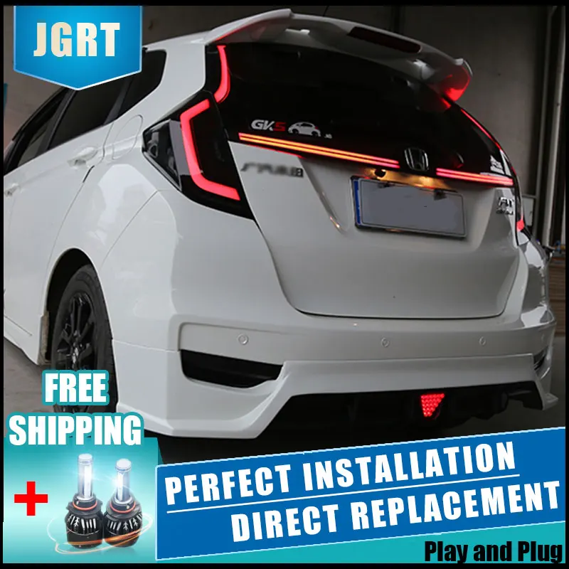 Автомобильный Стайлинг светодиодный задний фонарь для Honda FIT задняя фара- для Honda FIT задний свет DRL+ указатель поворота с 4 шт