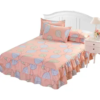 

Home Hotel Bed Skirt Bed Cover Queen Bed Skirt Bed Fitted Sheet Striped Bed Skirt