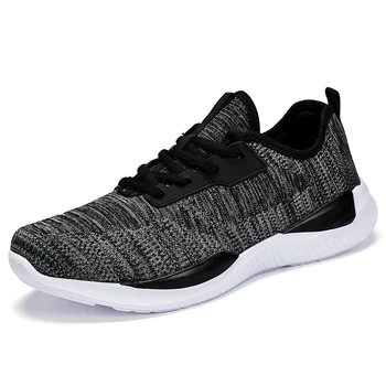 

Leisure Shoes Men Breathable Gray Black Sneakers Tenis Masculino Zapatillas Hombre Casual Sneakers Large Size 39-46