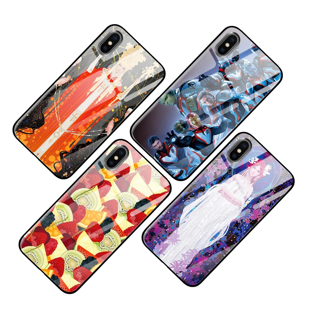 Панк оповещения для iPhone 5 5S 6 6s 7 8 Plus X XS XR 11 Pro макс. закаленное стекло чехлы