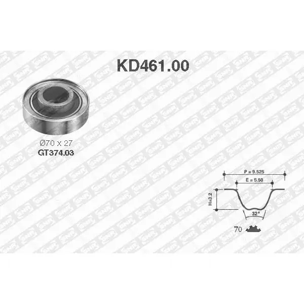 Рем.комплект ГРМ Honda Accord 2.2 VTEC 93-98 NTN-SNR KD461.00