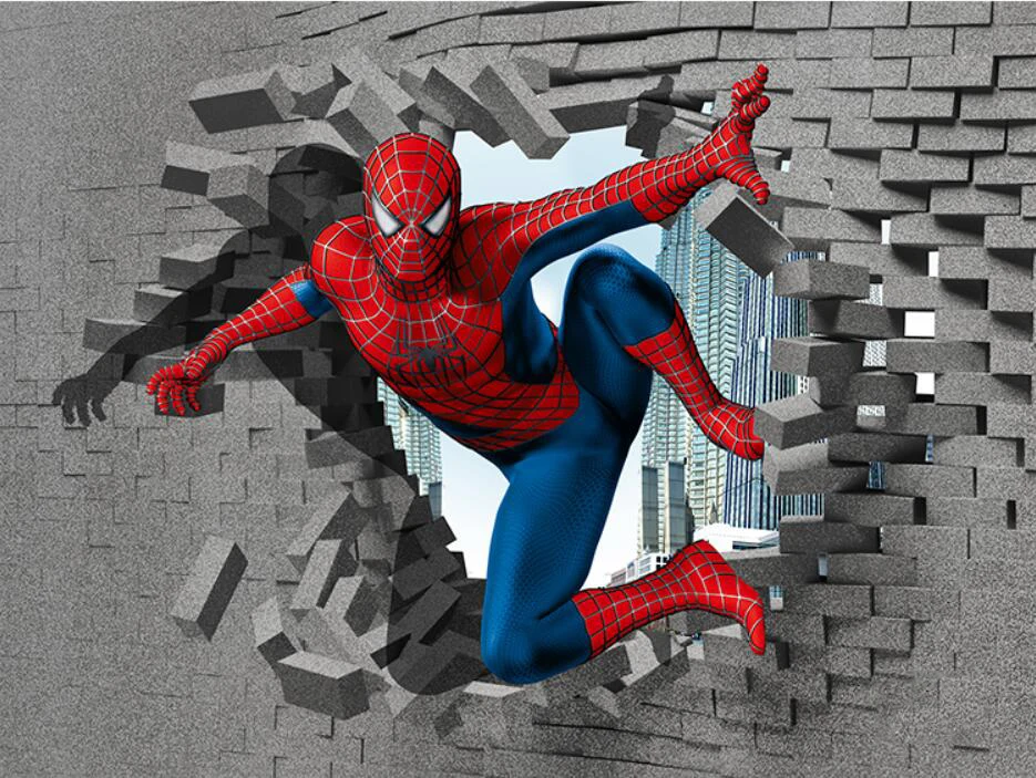 Индивидуальные Мультфильм 3D Marvel League of Legends аниме зеленая гигантская фреска спальня Железный человек отель тематическая рамка декоративная живопись
