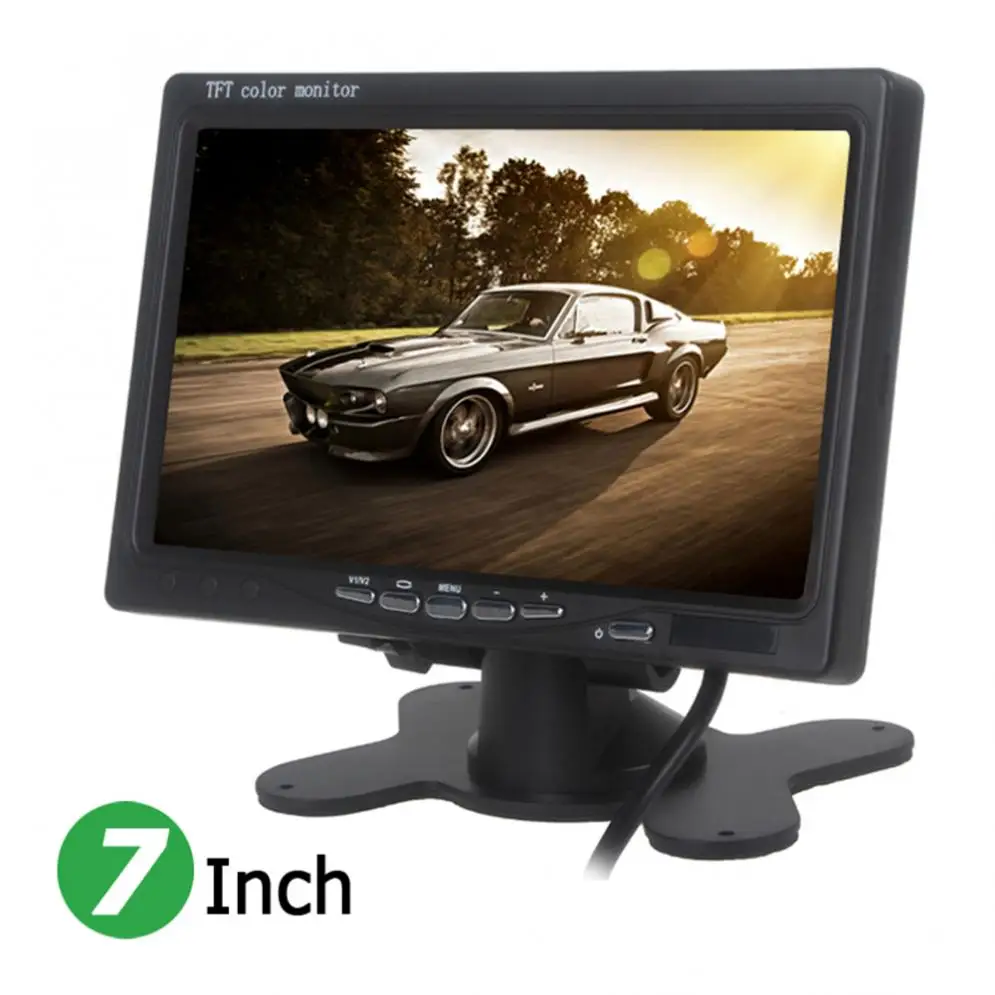 

7 Inch 800 x 480 RGB Digital Display 2 Video Input RearView Headrest Car VCR Monitor New