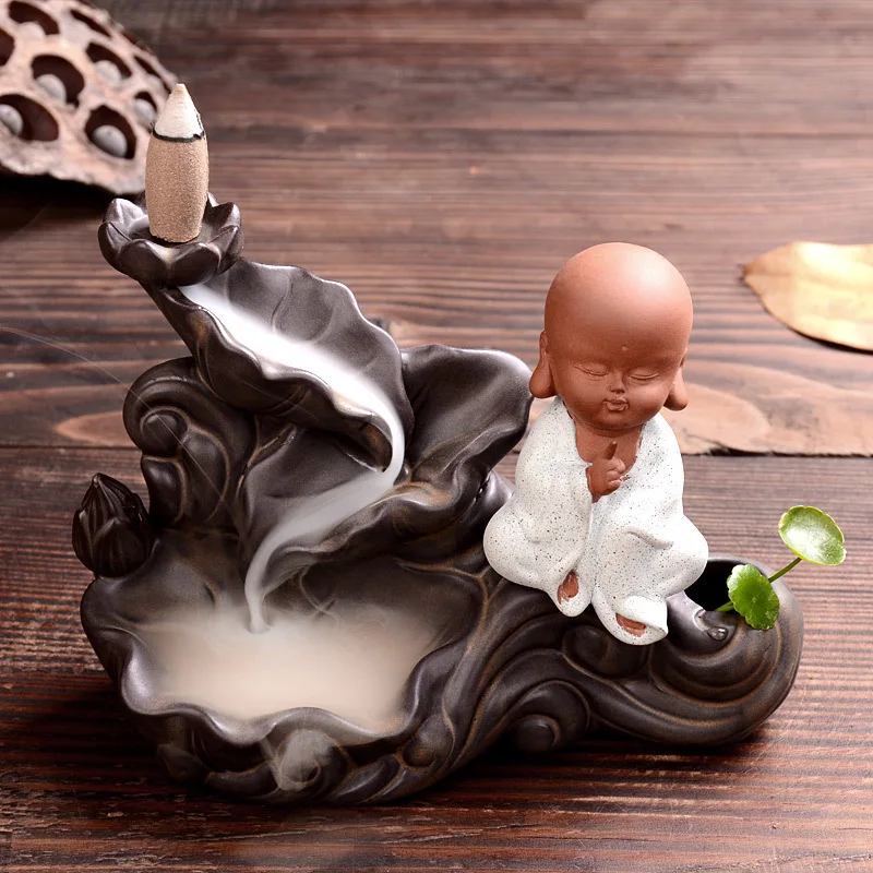 

2019 Decoracion Hogar Furnishing Articles Tea Accessories Colour Sand The Young Monk Back Sweet Mountain Stream Arts And Crafts