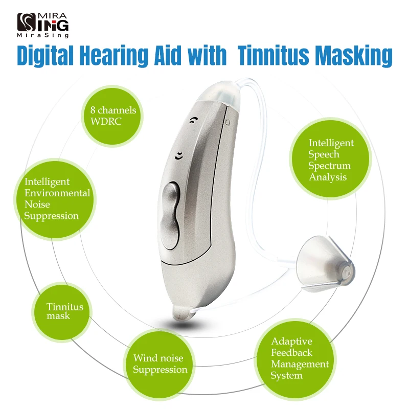 2021 Tinnitus Mask 8 Channel Digital Hearing Aid Audifonos Sound