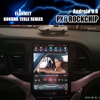 

PX6 Car Bluetooth Screen Tesla Android 9.0 GPS Navigation Multimedia For Hyundai Elantra 2017 2018 Radio Stereo DSP Head Unit