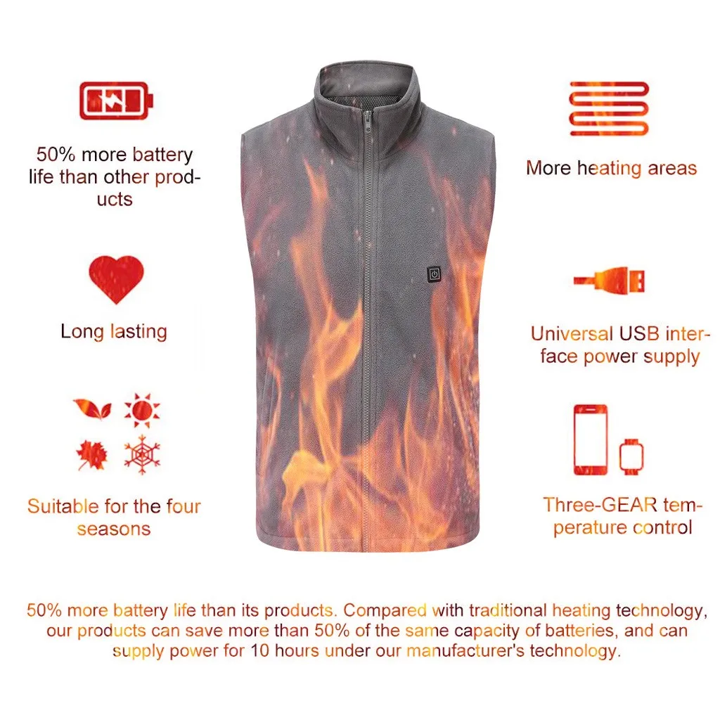 Chaqueta hombre erkek Монт зимнее женское зимнее пальто для мужчин умный usb-костюм с подогревом на спине теплый пуховый жилет без рукавов veste homme