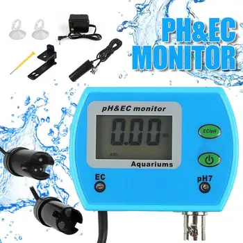 

Professional 2 IN 1 Water Quality Tester Swimming Pool Monitor Meter pH / EC Water Quality Testing US/EU Plug