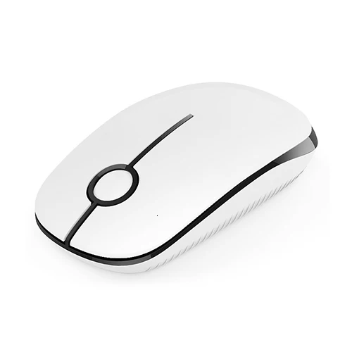 Jelly Comb 2,4G беспроводная мышь Бесшумная мышь для ноутбука, ноутбука, ПК USB мышь Бесшумная беспроводная эргономичная мышь - Цвет: whiteblack