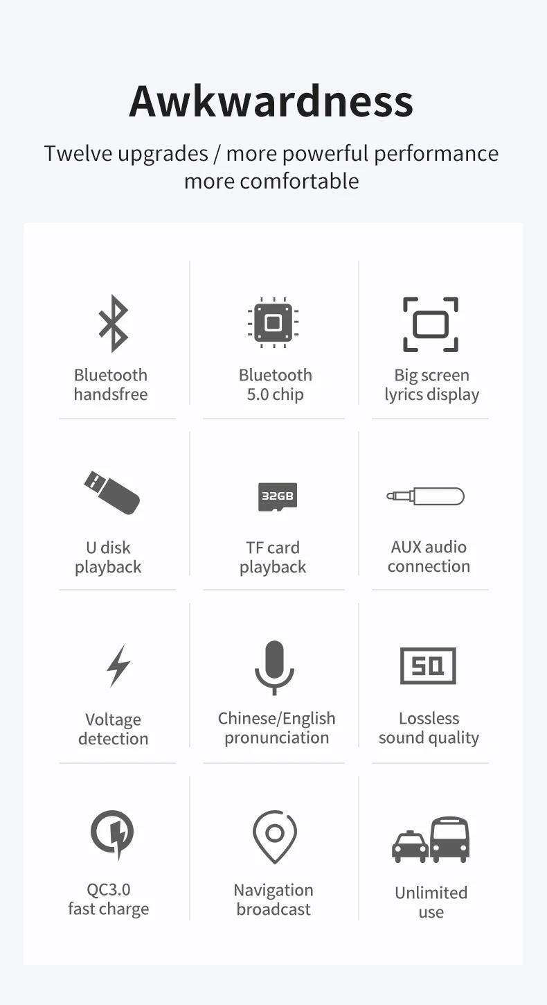 PATCHSKY Bluetooth 5,0 автомобильный комплект громкой связи беспроводной fm-передатчик AUX аудио автомобильный mp3-плеер Поддержка TF/U диск QC3.0 USB порт