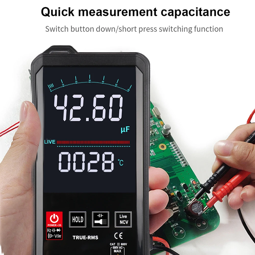 KKmoon Digital Multimeter Ultra-thin Voltage Frequency Capacitance Resistance Meter 6000 Counts Display Backlight | Инструменты