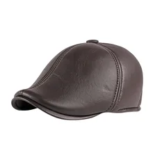 Новинка, высокое качество, Зимняя кепка из искусственной кожи, бейсболка для мужчин, Newsboy, для вождения, плоская кепка, Hombre, мужские классические, для водителя грузовика, кепка s#1125y25