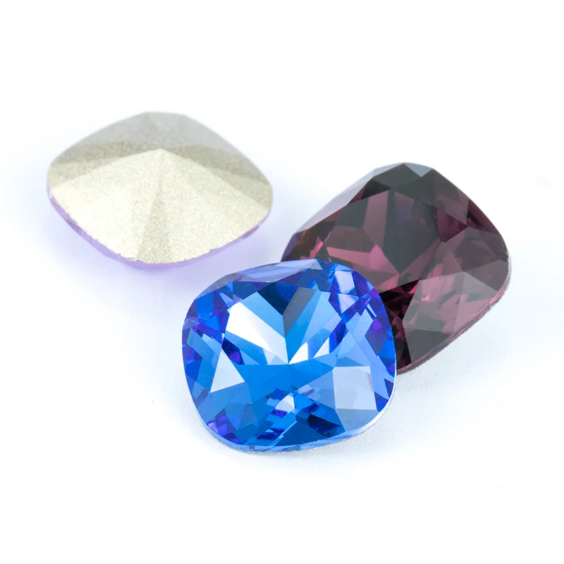 레드 블루 라인스톤 크리스탈 포인트 백 쿠션 스톤, 완벽한 스트라스, 멋진 주얼리, 바느질 옷 장식, 유리 스톤