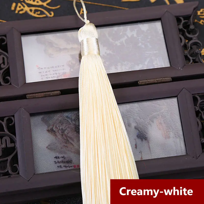 Creamy-white 330 мм Модная отделка кисточками 16 цветов доступны DIY кисточки нитки шелковые кисточки для дома сумки для штор украшения аксессуары поставки - Цвет: Creamy-white
