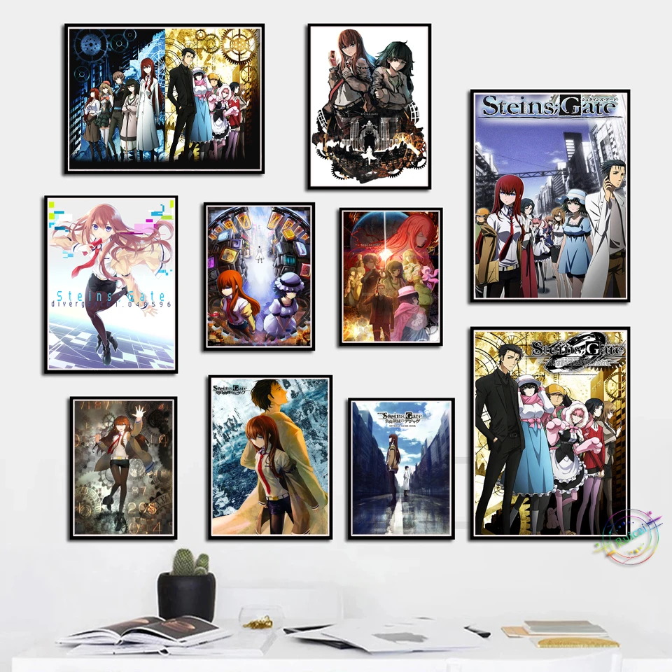 Steins Gate Game Anime Poster Canvas Prints Wall Art Picture For Living Room Home Decor Gift Painting Calligraphy Aliexpress Steins Gate Game Anime Poster Canvas Prints Wall Art Picture For Living Room Home Decor Gift Painting Calligraphy Aliexpress
