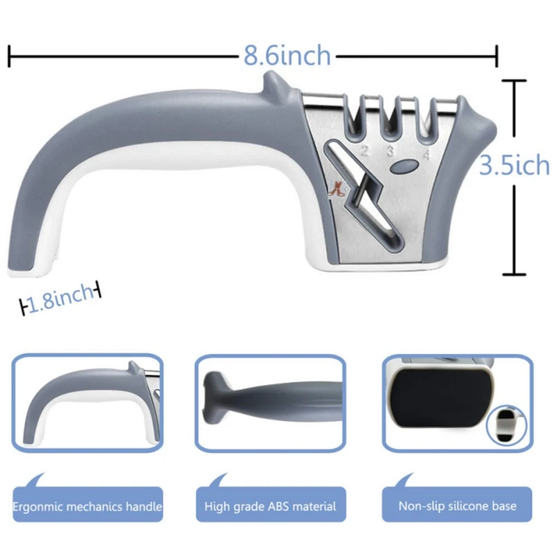 Sharpener,Professional 4 in 1 Manual Knives Scissor Sharpeners,Chef's Choice Kitchen Sharpening with Ceramic,Tungsten Steel,Diam