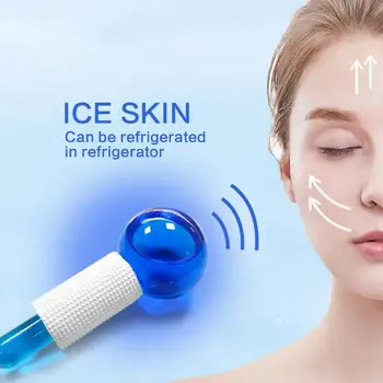 

1 Pair Crystal Cooling Ice Hockey Energy Massage Face Beauty Cool Water Wave Ball Ice Globes Eyes Beauty Roller