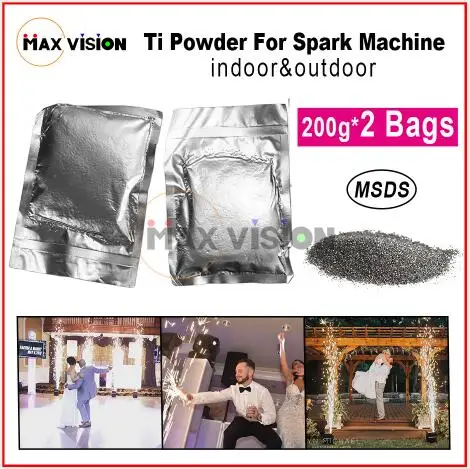 2bag ti powder 400 Вт холодная Искра фейерверк Машина Dmx и дистанционное управление фейерверк фонтанная машина для свадьбы - Цвет: 2bag ti powder
