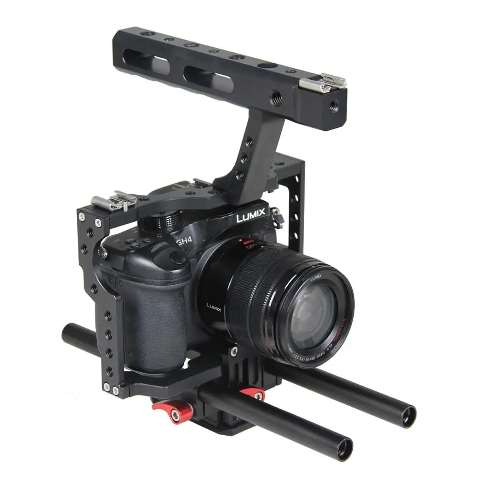 

Small Digital Camera Rig Live Making for Sony Alpha A7 Series Fit fits A7 A7II A7S A7SII A7R II Panasonic GH4 Video Camera Cage